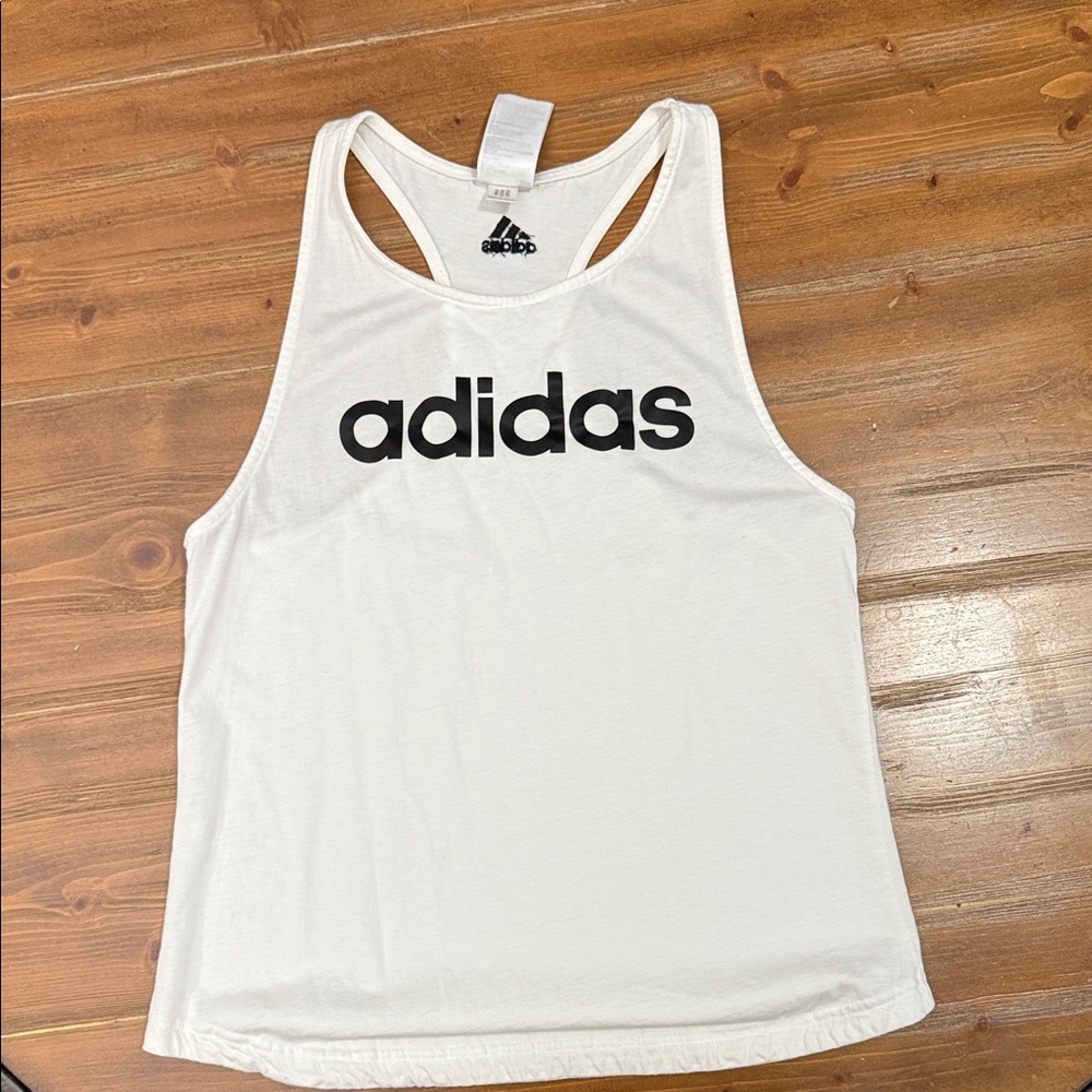 Adidas Women's White Racerback Tank Top